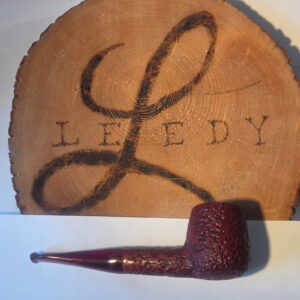 Leedy Rusticated Billiard with Ruby Translucent Stem